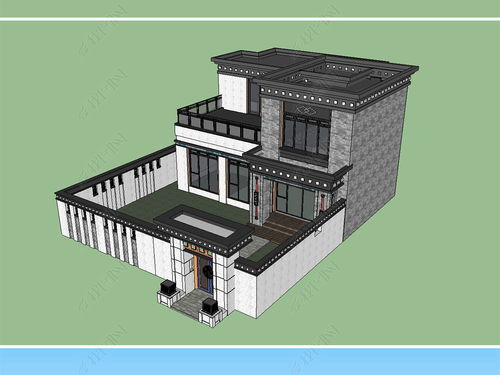 5款藏式獨棟別墅SU模型設計 探尋高原建筑的獨特韻味