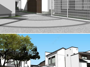 自然與現代的交響 精品新中式休閑度假村su模型設計解析